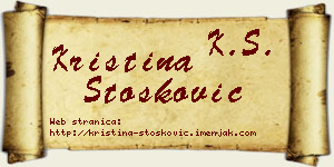 Kristina Stošković vizit kartica